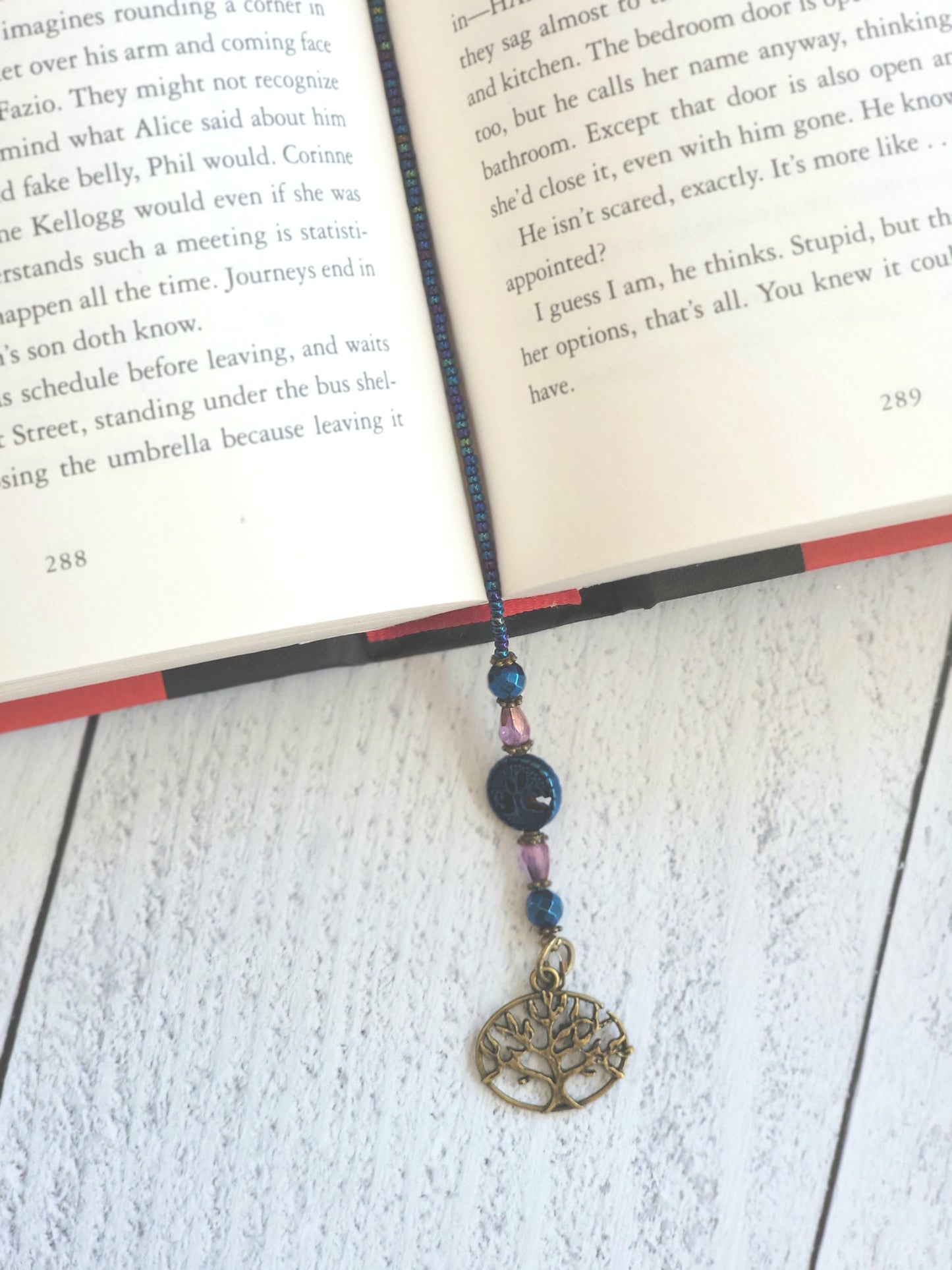Whimsical Tree Beaded Bookmark - Keep Your Reading Spot on Point!