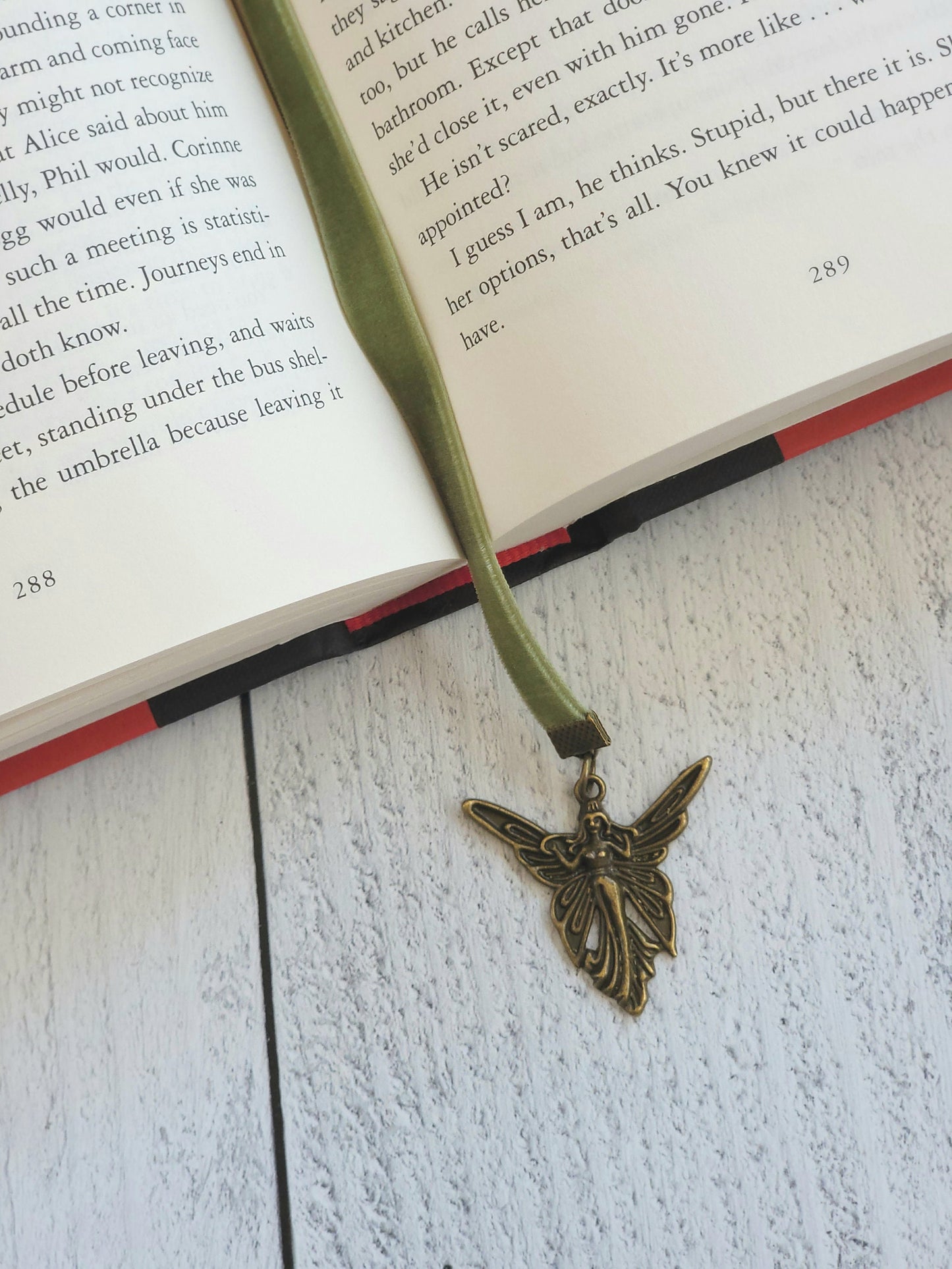 Enchanting Fairy Queen Velvet Ribbon Bookmark with Crown and Magic Scepter