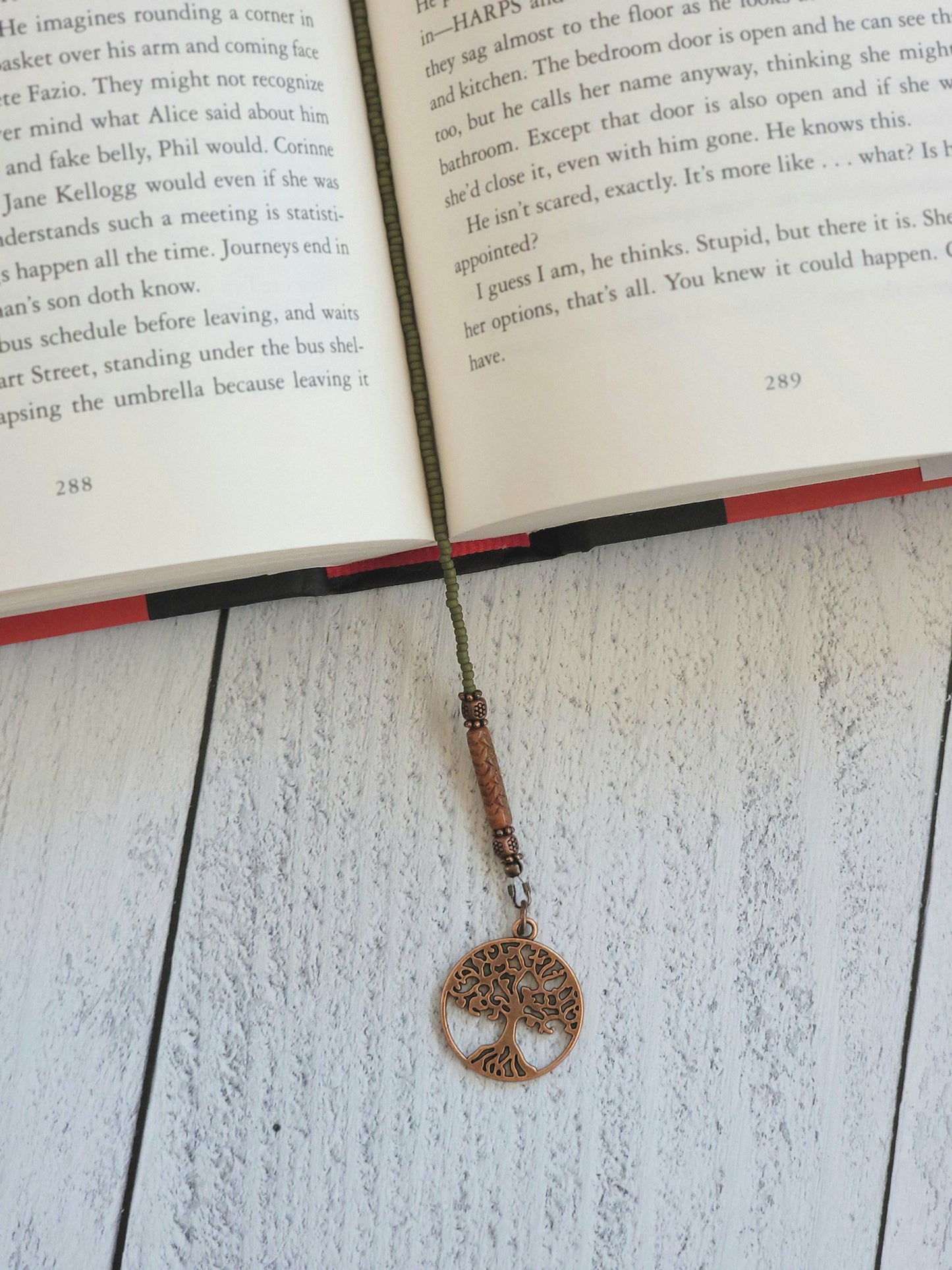 Whimsical Owl Charm and Tree Beaded Bookmark - Keep Your Reading Spot on Point!