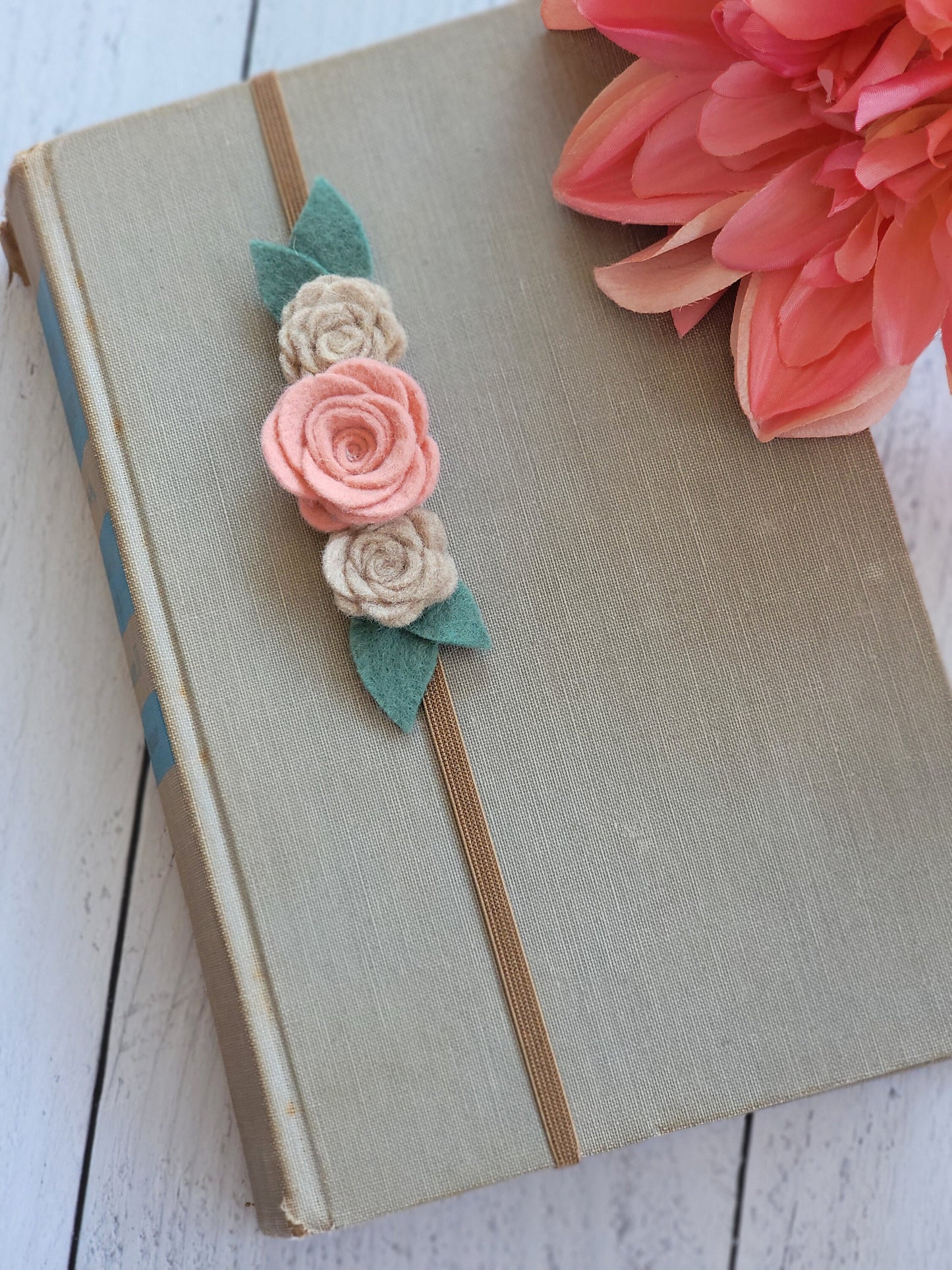 Flower Planner Band, Elastic Flower Bookmarker, Gift for Her, Mother Gift