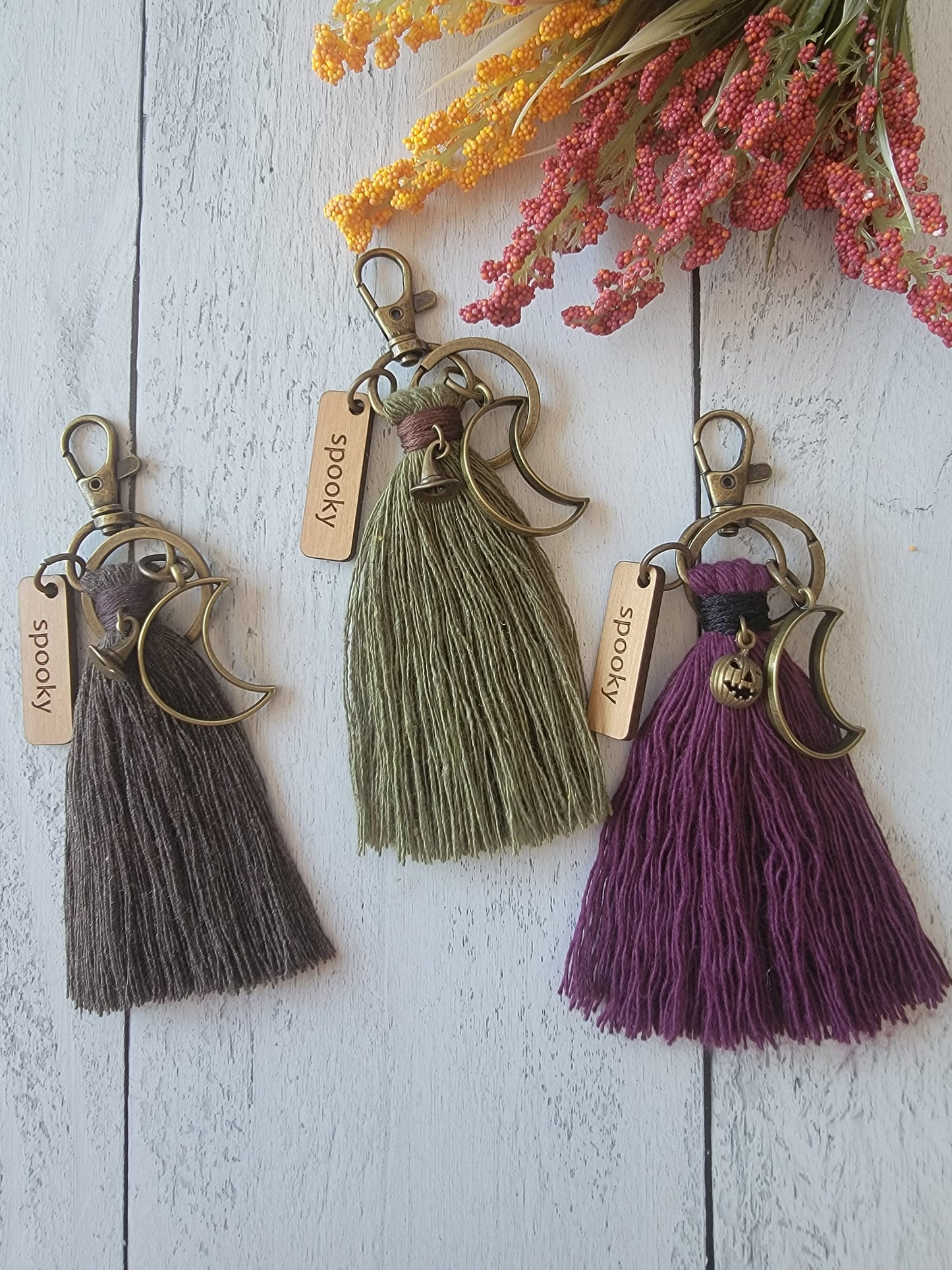 Halloween Spooky Moon Bag Tassel Charm