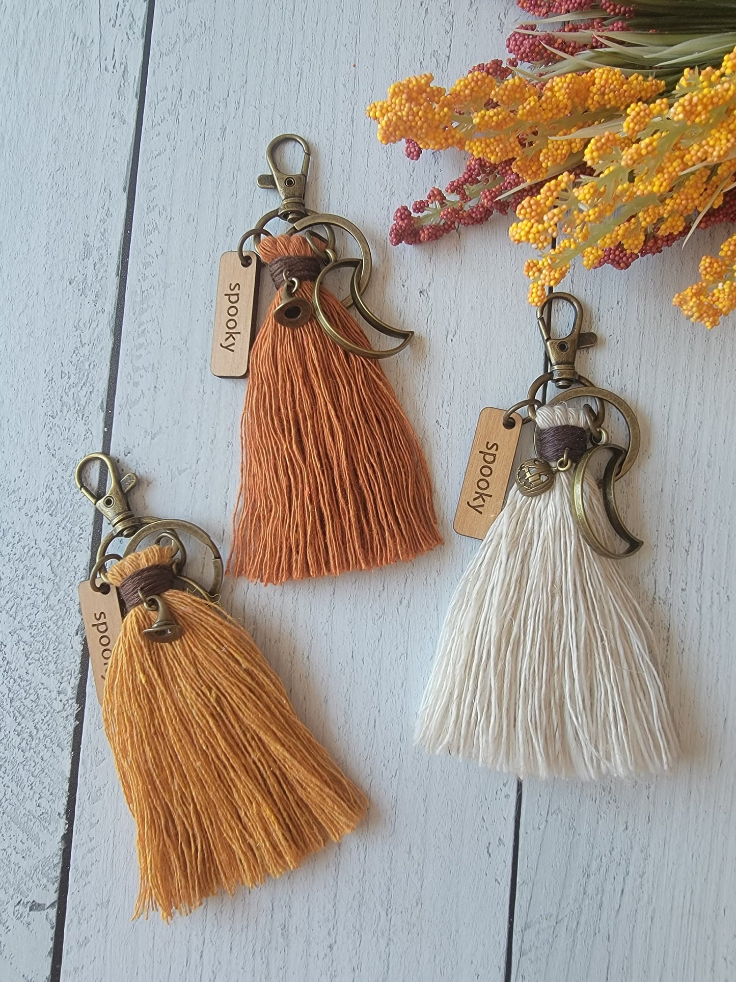 Halloween Spooky Moon Bag Tassel Charm