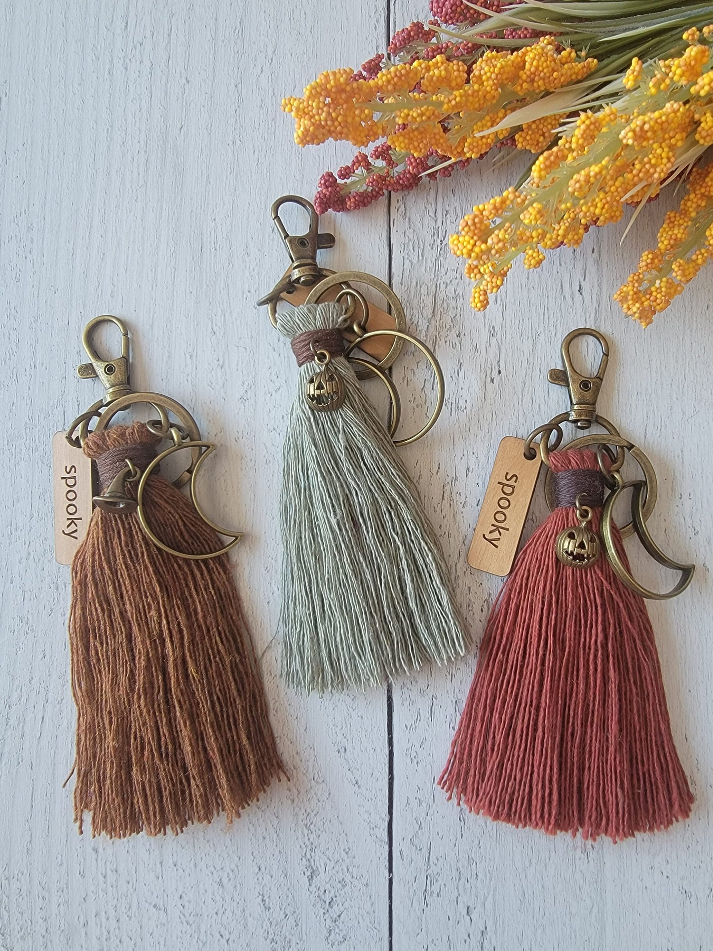 Halloween Spooky Moon Bag Tassel Charm