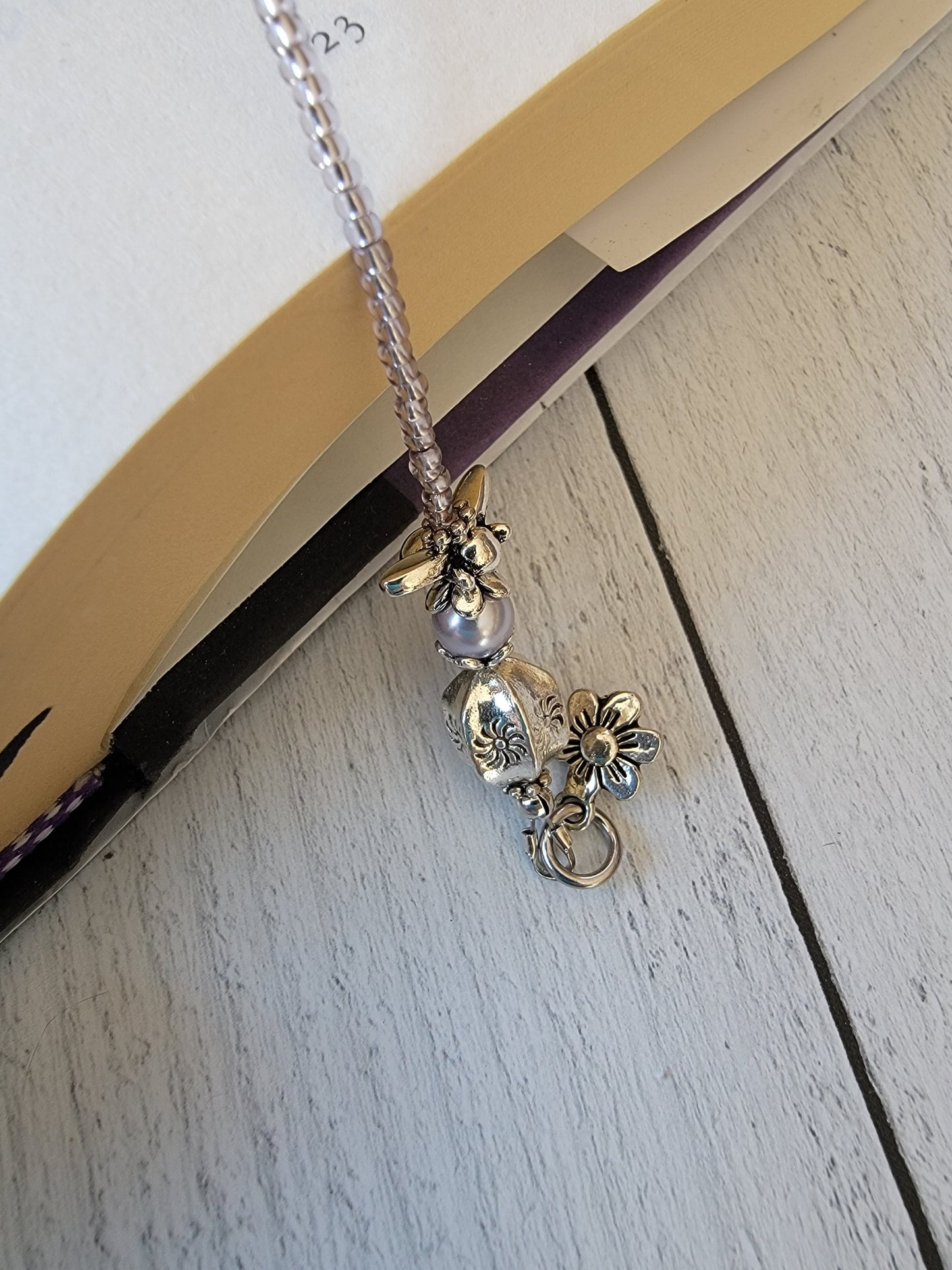 Whimsical Beaded Bookmark with Bee, Dandelion, and Sun: Nature-inspired Reading Accessory