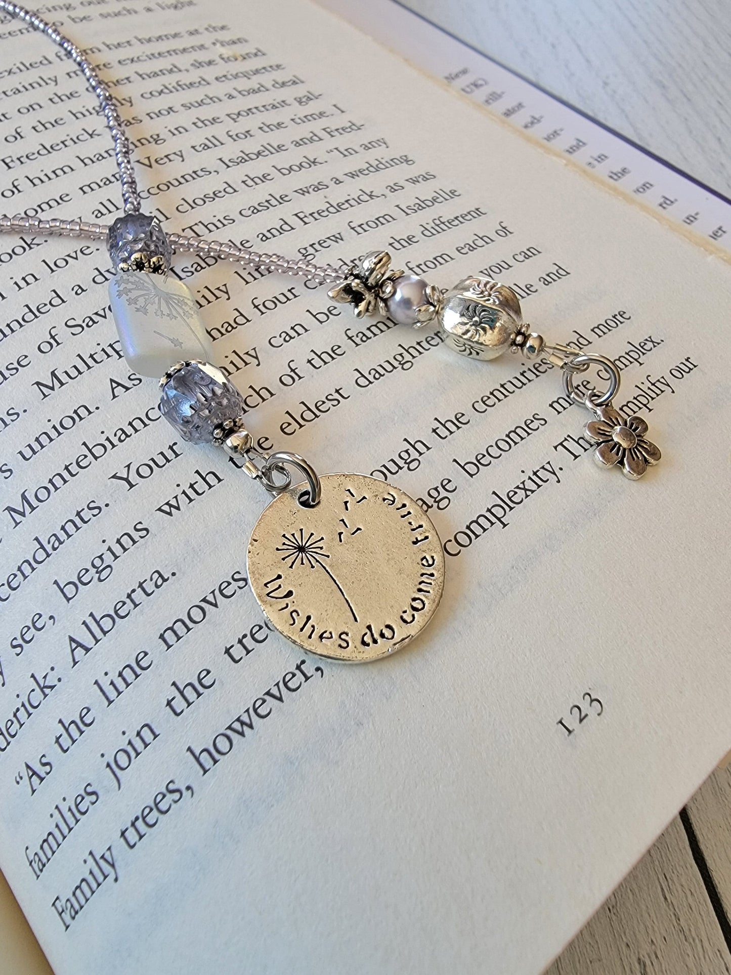 Whimsical Beaded Bookmark with Bee, Dandelion, and Sun: Nature-inspired Reading Accessory