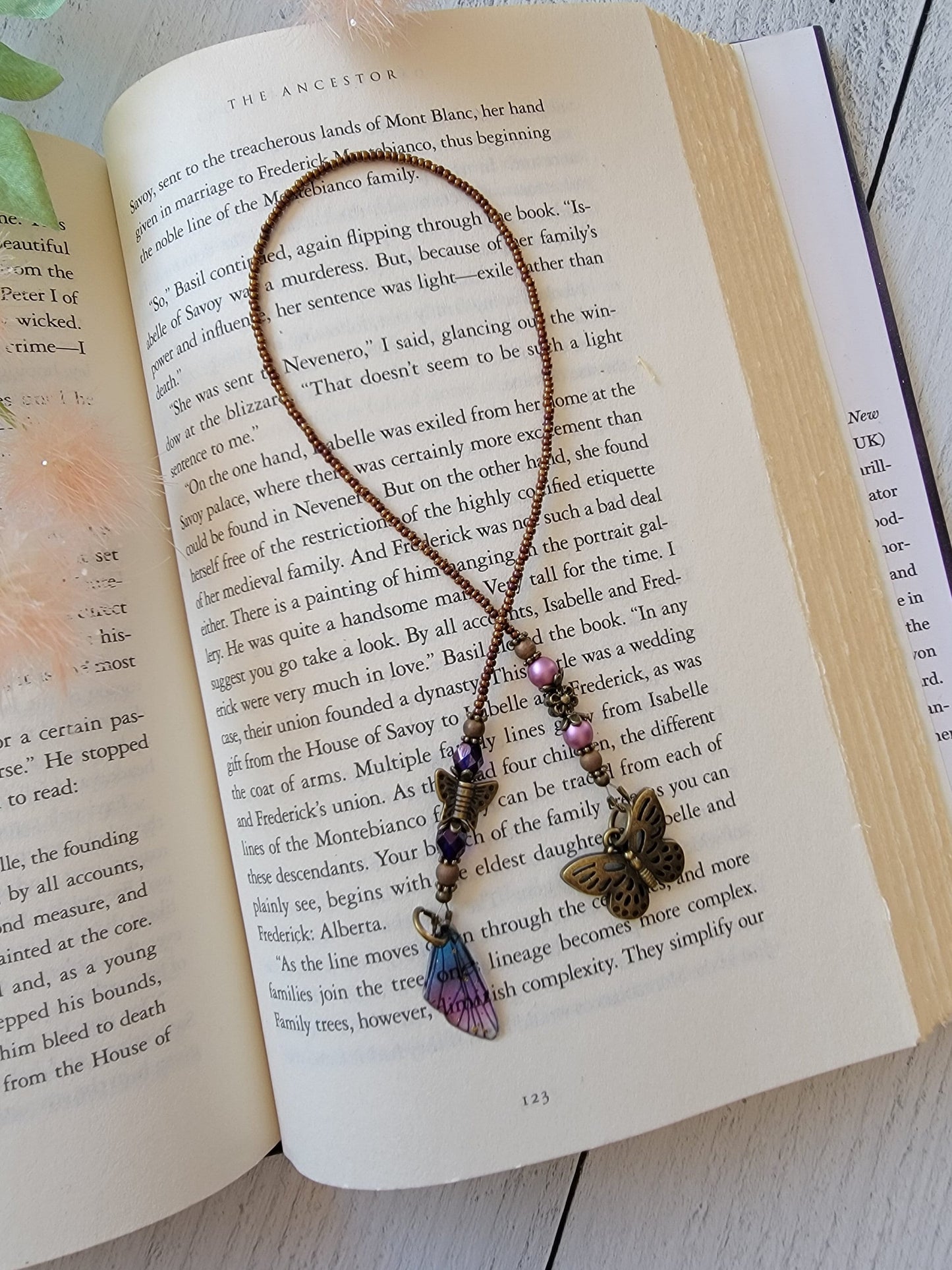 Butterfly Wing Bookmark, Unique Reader Gift