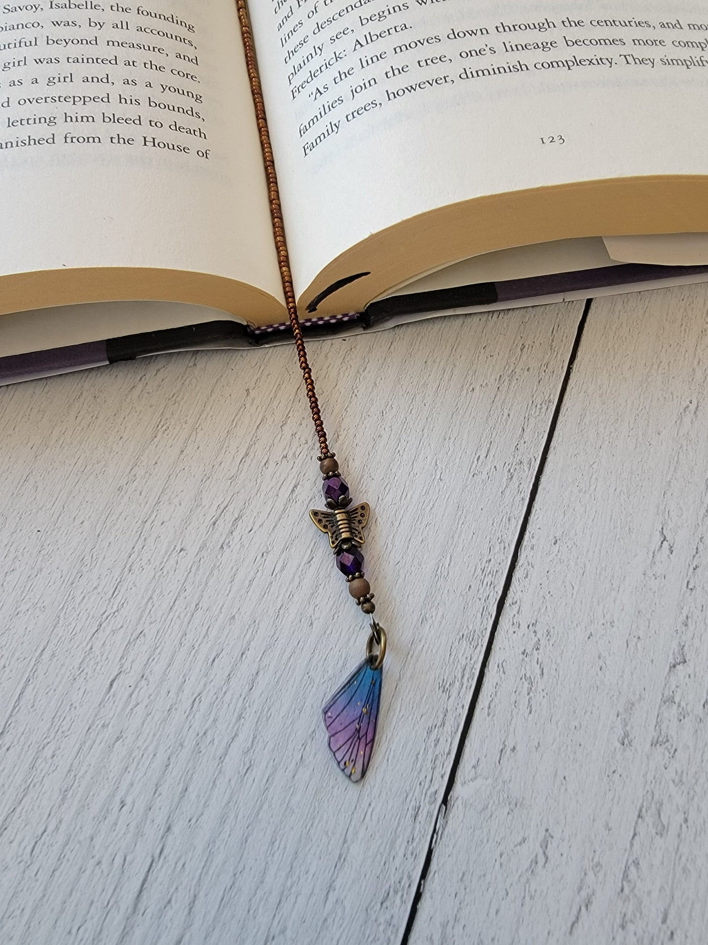 Butterfly Wing Bookmark, Unique Reader Gift