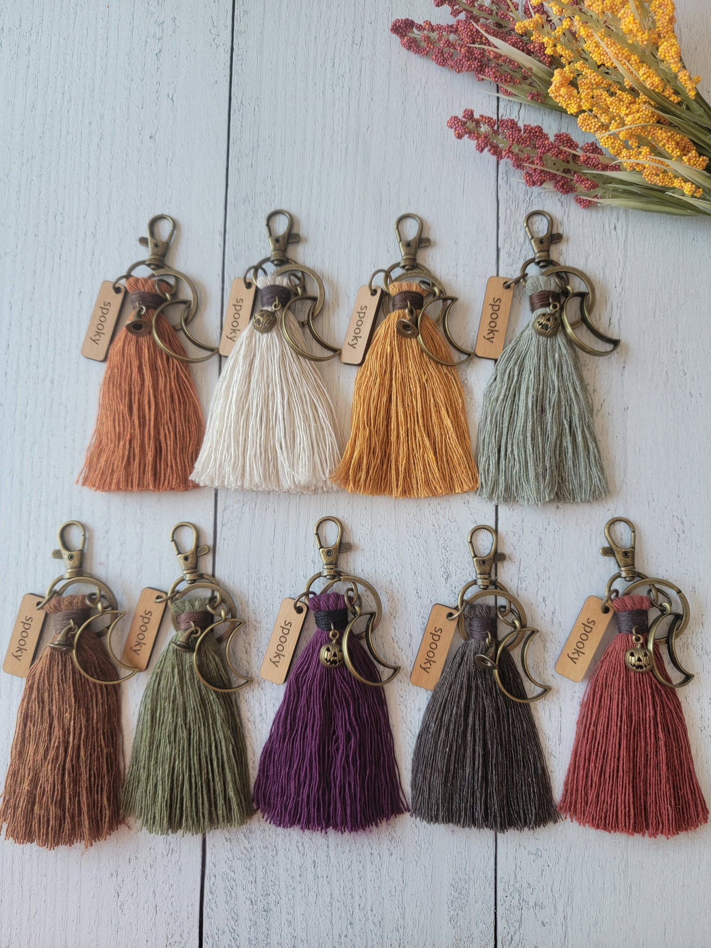 Halloween Spooky Moon Bag Tassel Charm