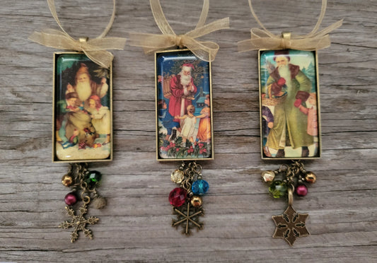 Vintage Style Santa Claus Christmas Ornaments 1