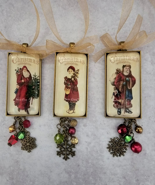 Vintage Style Santa Claus Christmas Ornaments 2