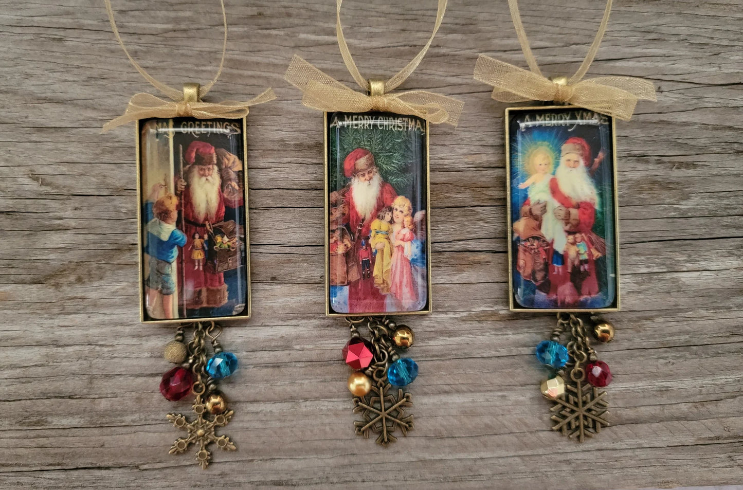 Vintage Santa Claus Christmas Ornaments 5