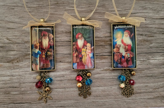 Vintage Style Santa Claus Christmas Ornaments 5