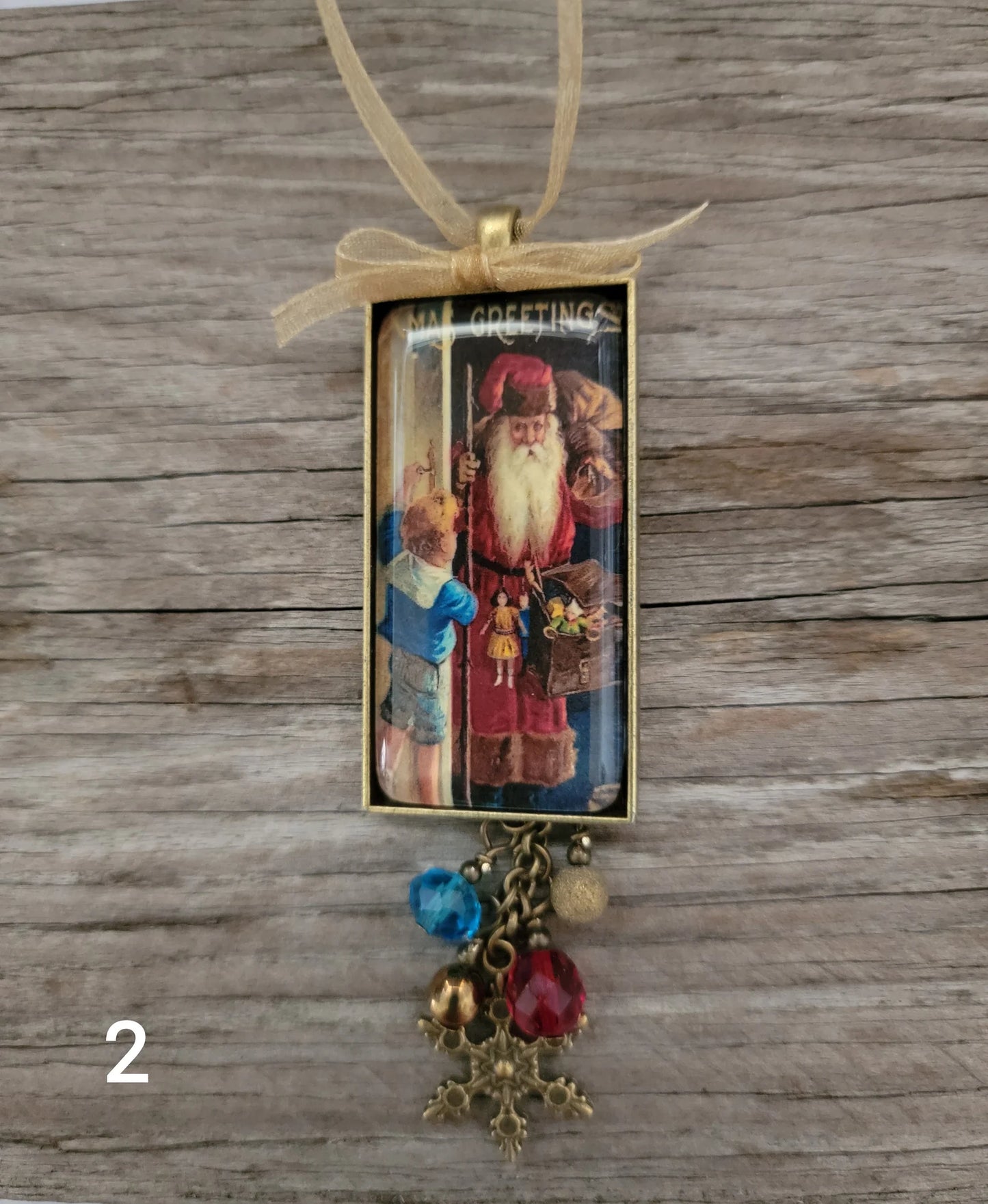 Vintage Style Santa Claus Christmas Ornaments 5