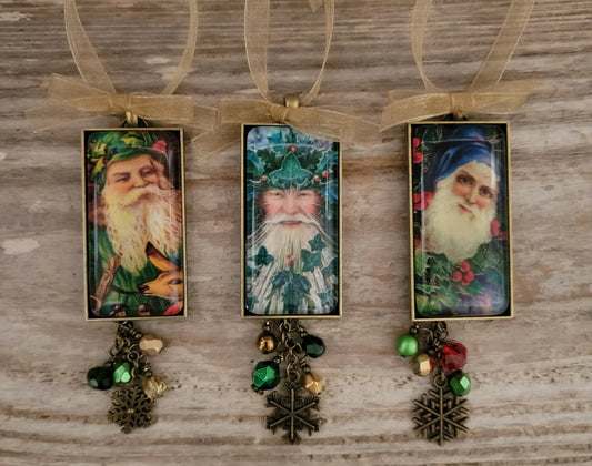 Vintage Style Santa Claus Christmas Ornaments 8