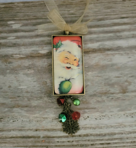 Vintage Style Jolly Santa Claus Ornament 2